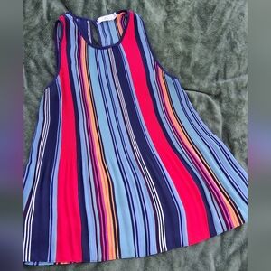 Dalia Vibrant Striped A-Line Skirt